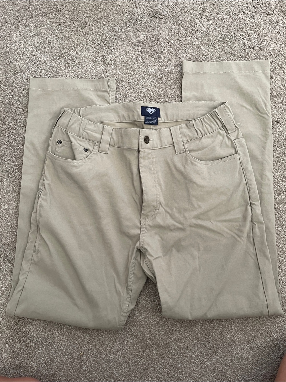 Condor Men's Tan Straight Chino Pants